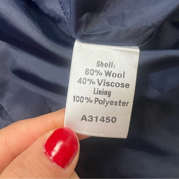 appleseed’s women’s blue pink houndstooth wool blazer 14 L52-17 - Picture 5 of 6